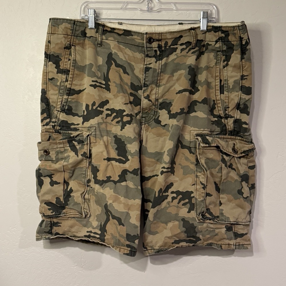 Levis Camo Cargo Shorts Men 38 Tan Green Military Army Utility Baggy Dad Hiking